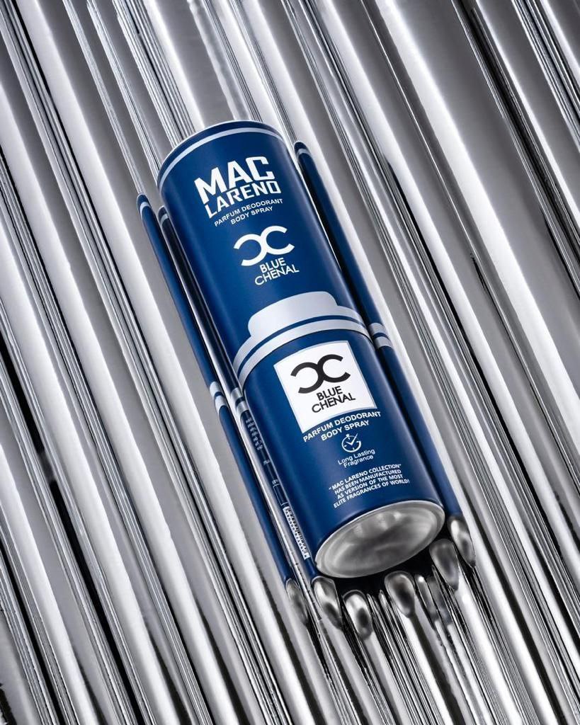 اسپری مردانه مک لارن شانل بلو -DEODORANT BODY SPRAY MAC LARENO BLUE CHENAL