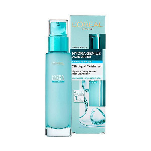 کرم آبرسان 72ساعته پوست نرمال تا خشک اورال-  HYDRA GENIUS ALOE WATER 72 HR NORMAL TO DRY SKIN LOREAL