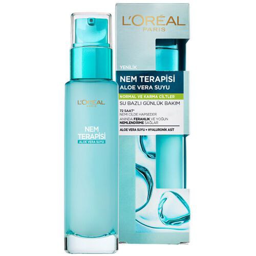 کرم آبرسان 72ساعته پوست نرمال تا مختلط اورال-  HYDRA GENIUS ALOE WATER 72 HR NORMAL TO COMBINATION SKIN LOREAL